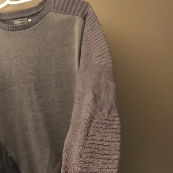 Jack & Jones CORE - Gray / Charcoal Zippered Crewneck Sweater Men's Medium - Picture 5 of 10